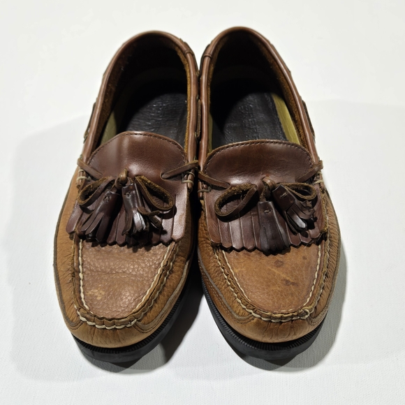 Sperry Top-Sider Leather Loafers Tassel Brown Mens 9M Boat Shoes Preppy Classic main image 3